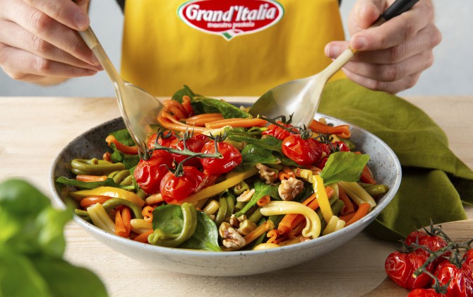 Recept pastasalade met gegrilde groente Grand'Italia